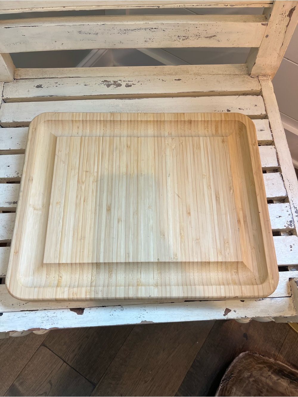 Charcuterie Bamboo Serving Tray with utensils, chalk pens and board signs NWOT